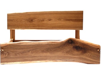 Live Edge Bed Natural, XL Slabfoot, King, Queen, Any size, Bett, Cama, Fumed Oak