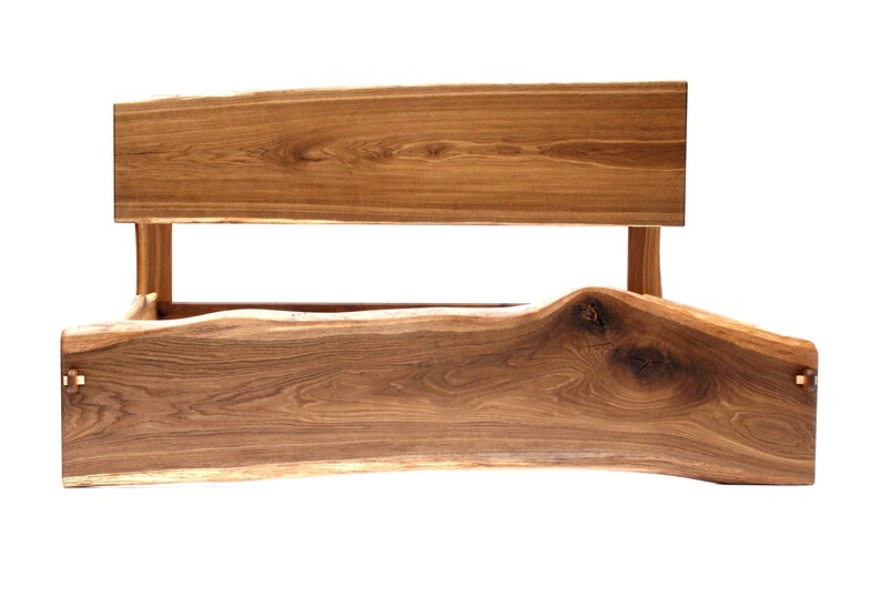 Live Edge Bed Natural, XL Slabfoot, King, Queen, Any size, Bett, Cama, Fumed Oak image 1