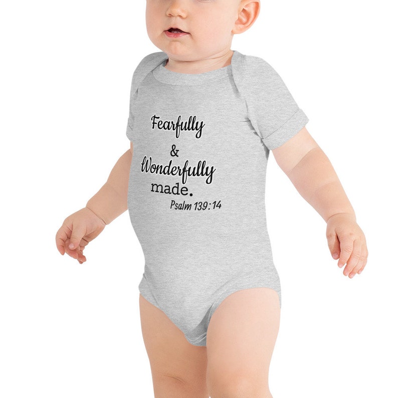 BabyInfantToddler OnesisT-Shirt Fearfully and Wonderfully made