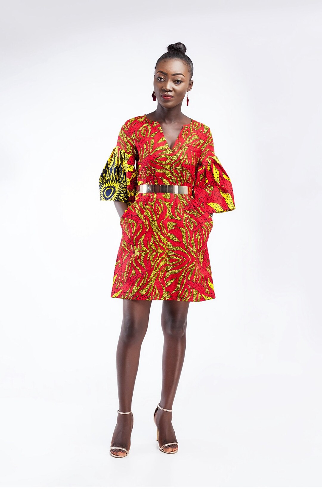 Cocktail Dress Kente Dress Short Dress Party Dress Ankara Etsy