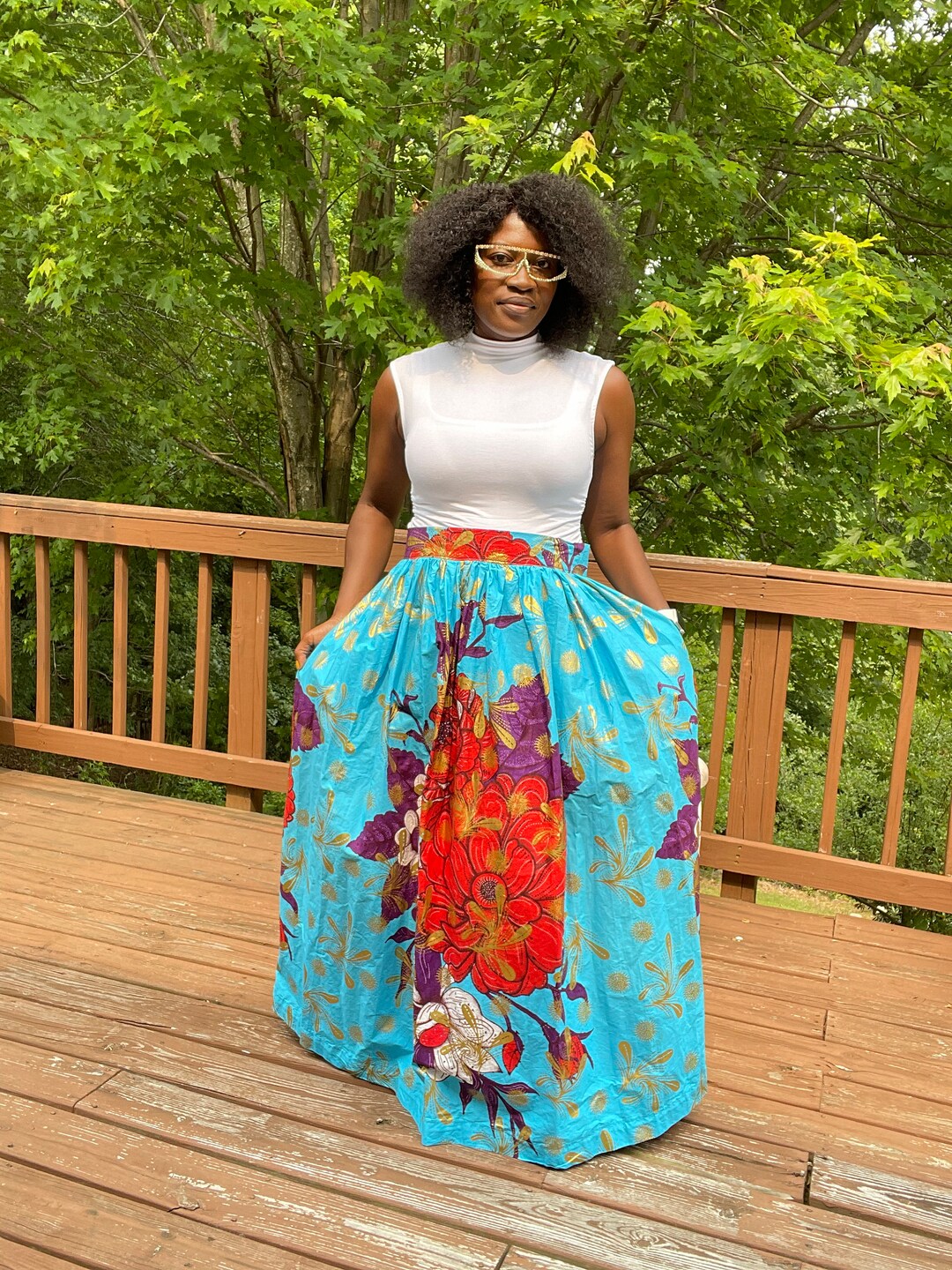 African Fabric Skirt African Skirt Ankara Skirt Maxi Skirt Etsy