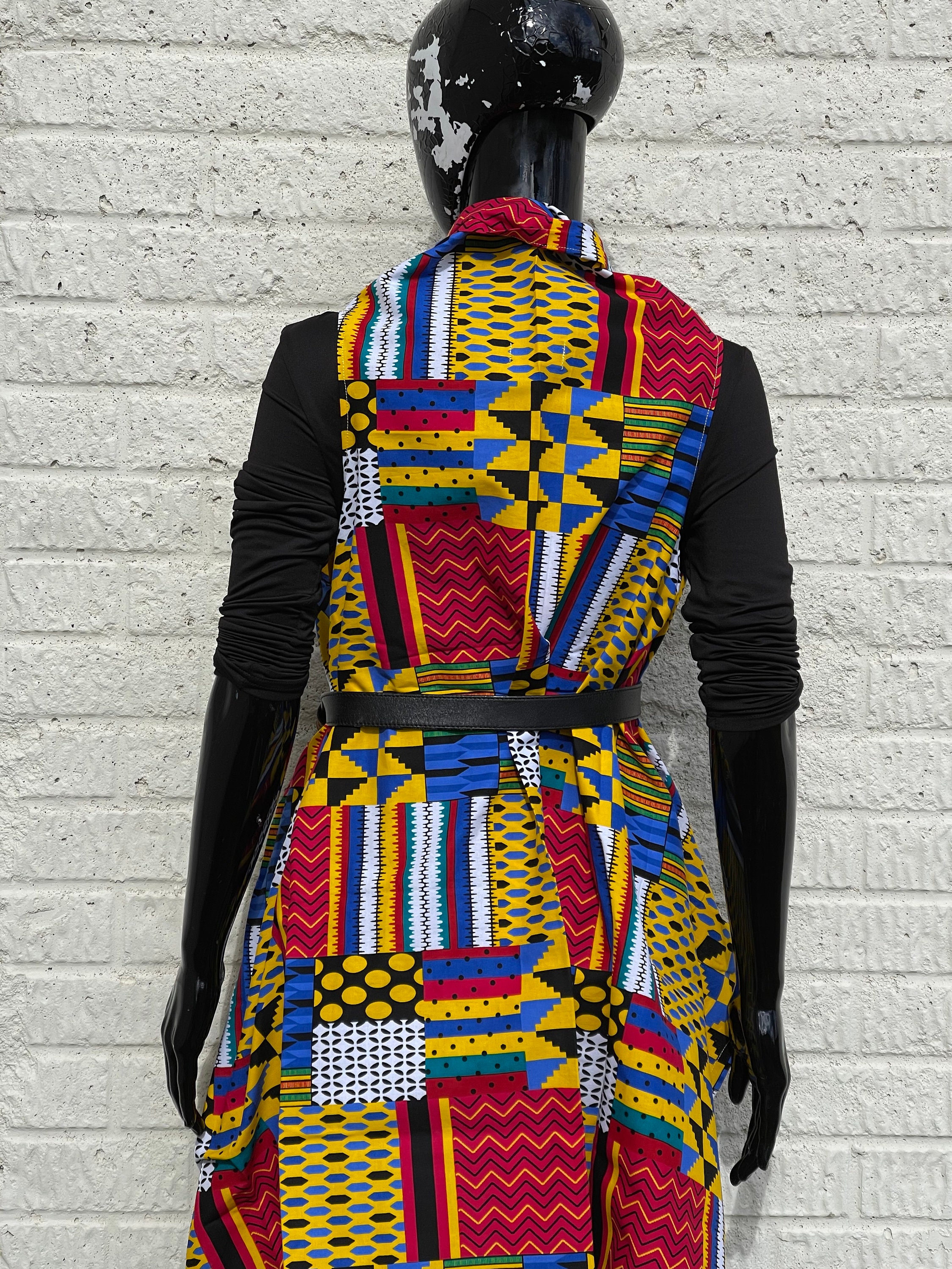 Sleeveless jacket cardigan vest african print fall Etsy