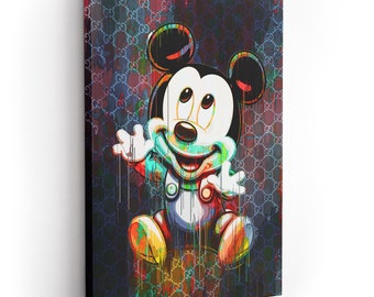Artistic Mural on Canvas, Acrylic Glass, Aluminum, Poster - Canvas - Mickey Baby