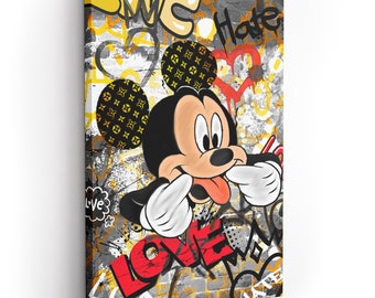 CHEERFUL MICKY - Opera d'arte Mural Pop Art