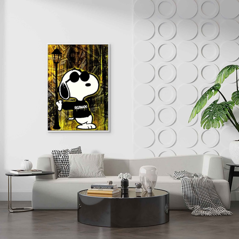 Artistic mural BE COOL Pop Art Snoopy image 6