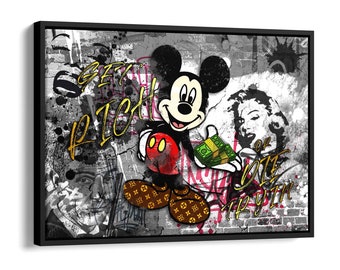 Murale - MICKY GET RICH - Pop Art