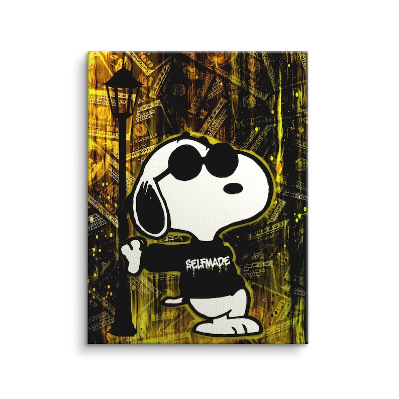 Artistic mural BE COOL Pop Art Snoopy image 1