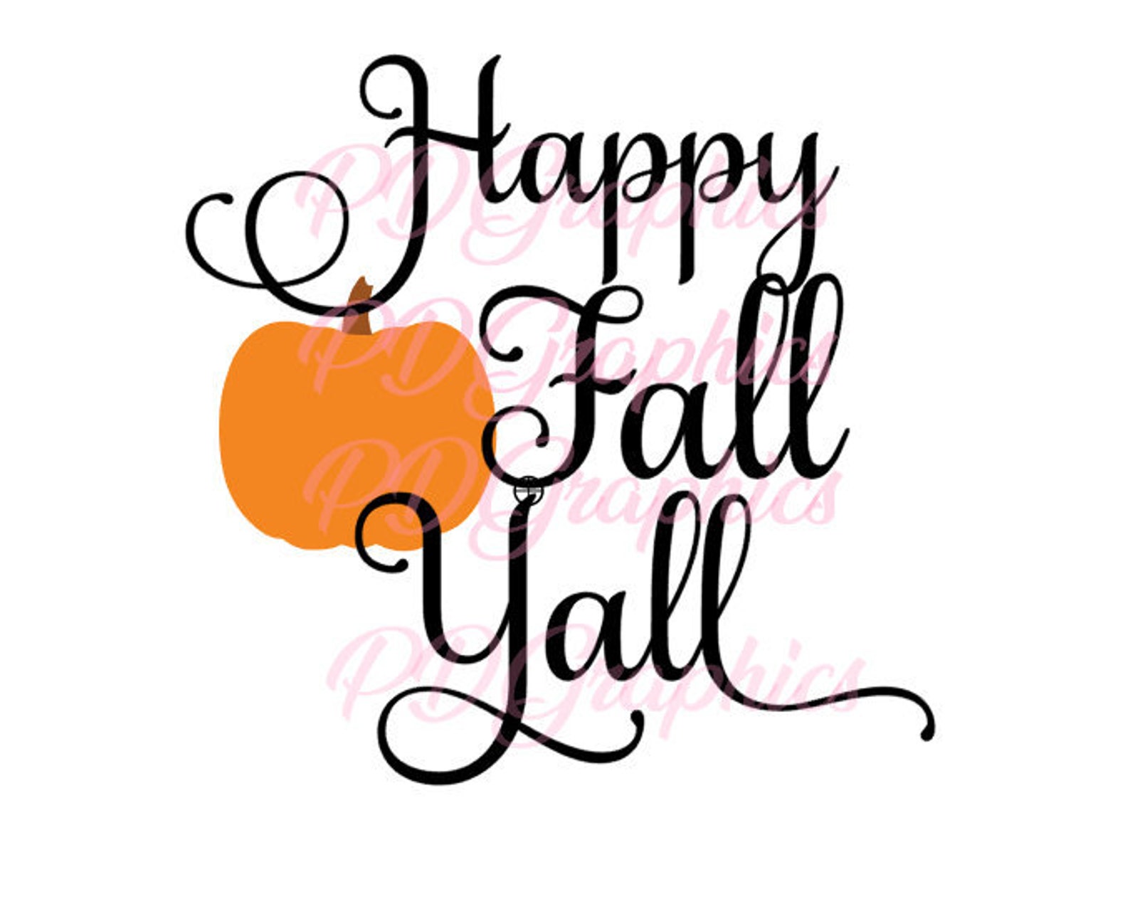 Happy Fall Yall SVG File Cut File Cricut Silhouette Cameo | Etsy
