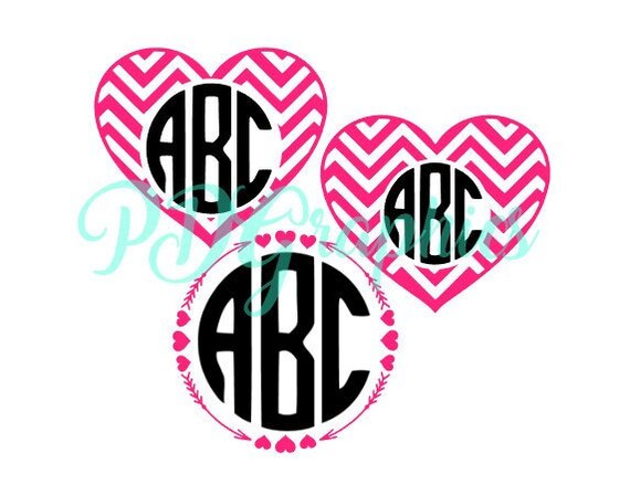 Download Free Valentines Day Heart Chevron With Arrows Circle Monogram Or Etsy SVG Cut Files