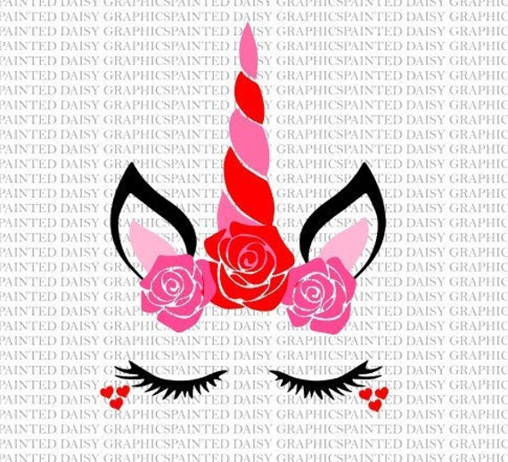 Download Valentine S Day Unicorn Rose Themed Svg Jpeg Pdf Cut File Etsy