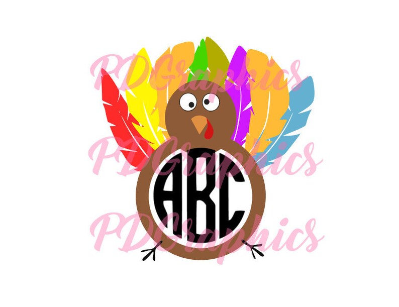 Download Clip Art Turkey Monogram Cute Feathers Svg File Cut File Cricut Silhouette Cameo Image Fall Autumn Thanksgiving Shirt Svg Turkey Tantrums Ya Ll Y All Art Collectibles