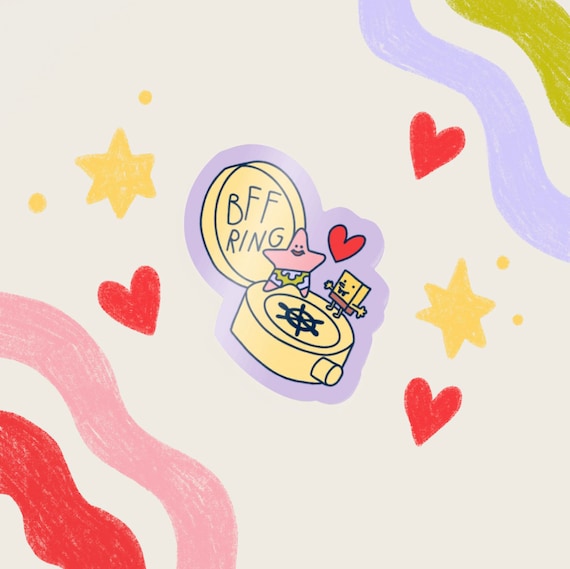 etsy spongebob bff ring