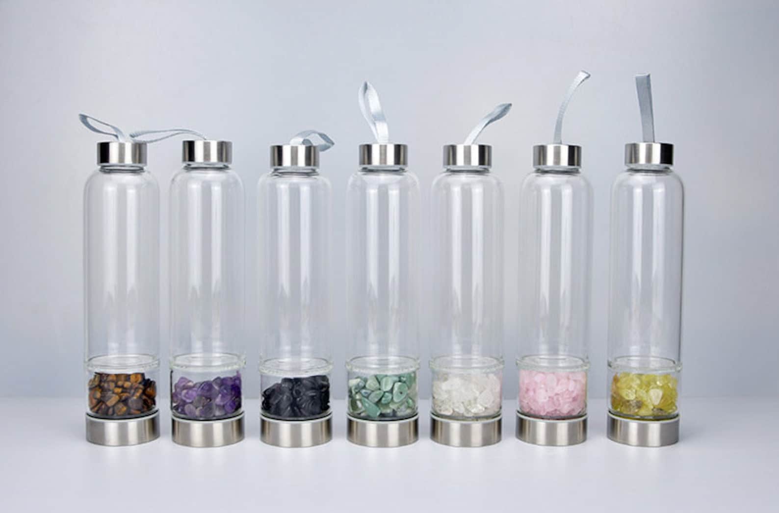 Crystal Water Bottle Infuser for Healing. Gemstone Water Etsy