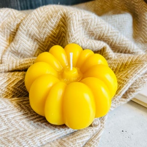 Large Pumpkin Candle | Beeswax Candle | Fall Decor | Non-toxic & Eco-Friendly