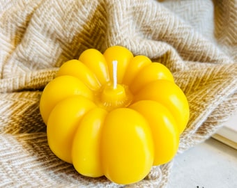 Large Pumpkin Candle | Beeswax Candle | Fall Decor | Non-toxic & Eco-Friendly