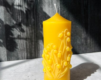 Lily of the Valley Beeswax Candle | Spring Décor Candle