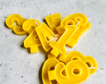 Beeswax Birthday Candles | Number Candles | Natural Beeswax Candles