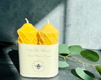 Ancient Windows Beeswax Candle | Pillar Candles | Non-toxic & Eco-Friendly