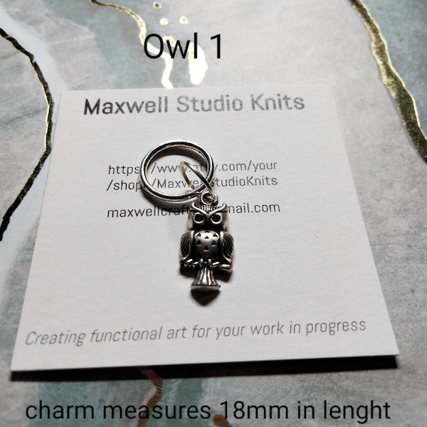 Stitch Markers Owls - Mix & Match - Pick Your Own Set- Knitting or Crochet - MaxwellStudioKnits