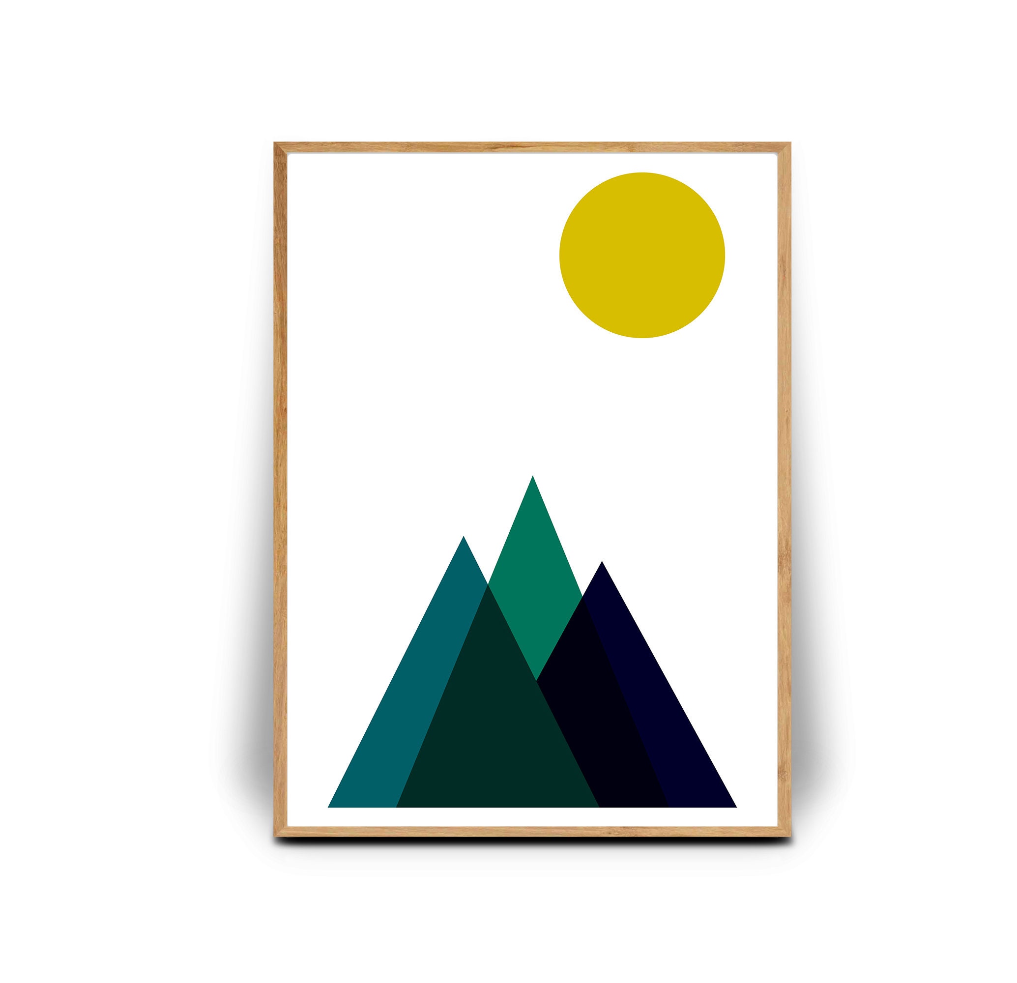 Geometric wall Art Geometric Print Abstract Mountain Wall Etsy