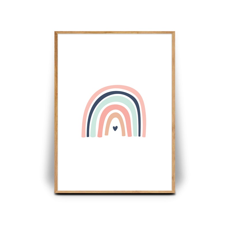 Nursery Print Rainbow Nursery Wall Art, Rainbow print EarthyTones Nursery Wall d\u00e9cor Wall decor Wall art print Printable wall art