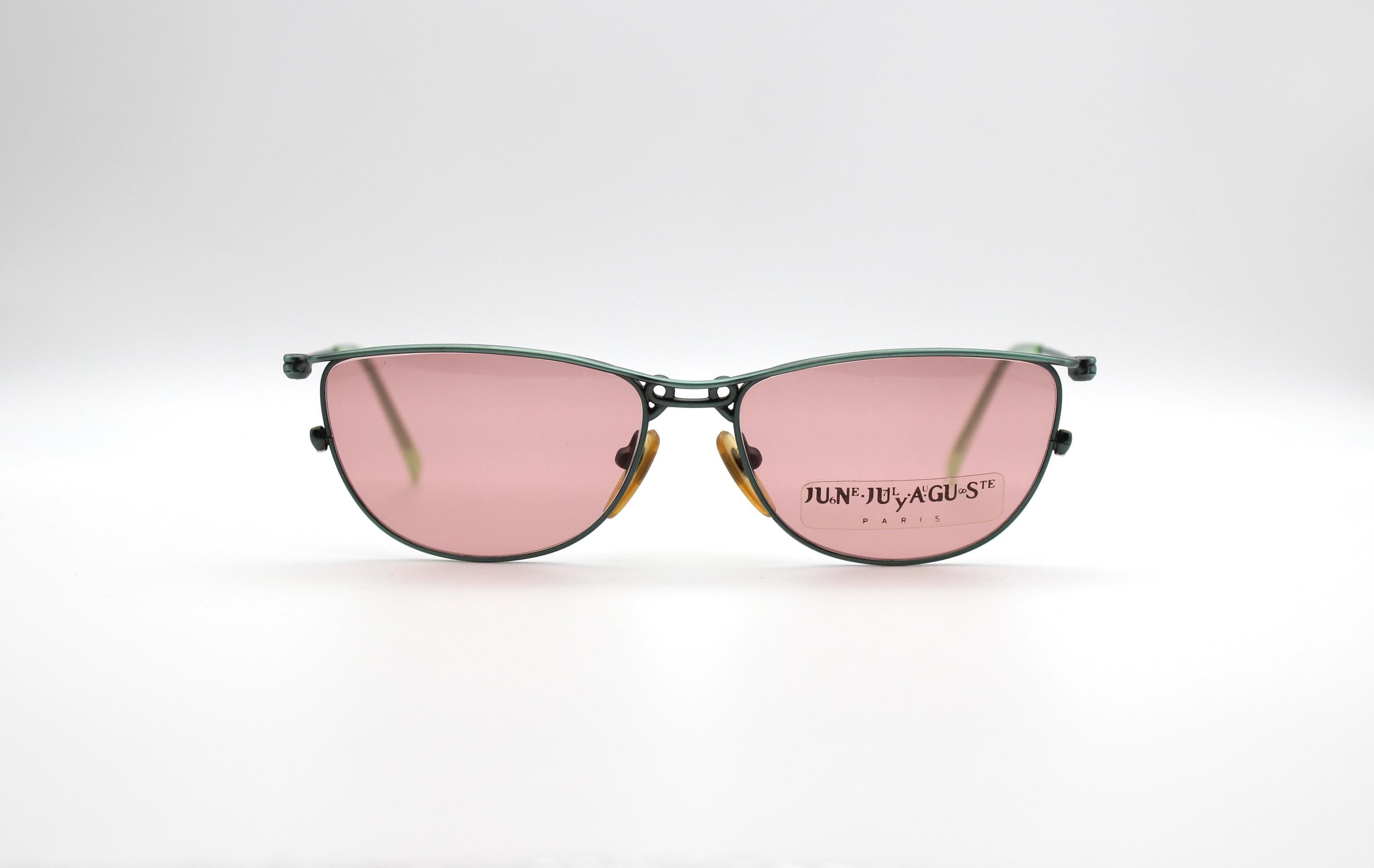 Vintage Sunglasses June July Auguste 20-3601 Cat Eye Metal