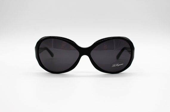 Les Copains Women Black Oval Sunglasses Work It! Black Uni-Sex Oval Sunglasses | Le Specs main image 2