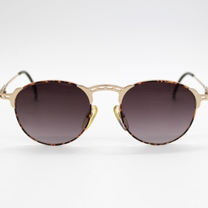 Vintage Sunglasses Viennaline 1591 panto round metal Steampunk - Made in Italy New Old Stock