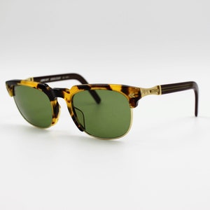 Vintage Sunglasses Jean Paul Gaultier 57 1271  authentic Clubmaster frame wiht organic sun lenses Made in Japan NOS