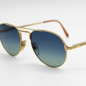 Vintage Sunglasses Gianni Versace V 05 Aviator Gold Metal Made in Italy New Old Stock Medusa image 5