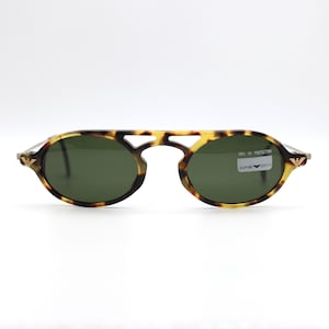 Vintage Sunglasses Emporio Armani 520 S 053 Oval Steampunk Made in Italy New Old Stock