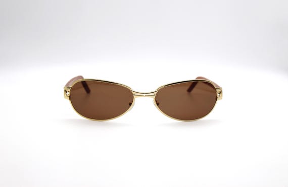 Porta Romana Sunglasses with Pink Lenses and WOODEN TEMPLES Porta Romana 9 100 – Vintage Frames Company main image 3