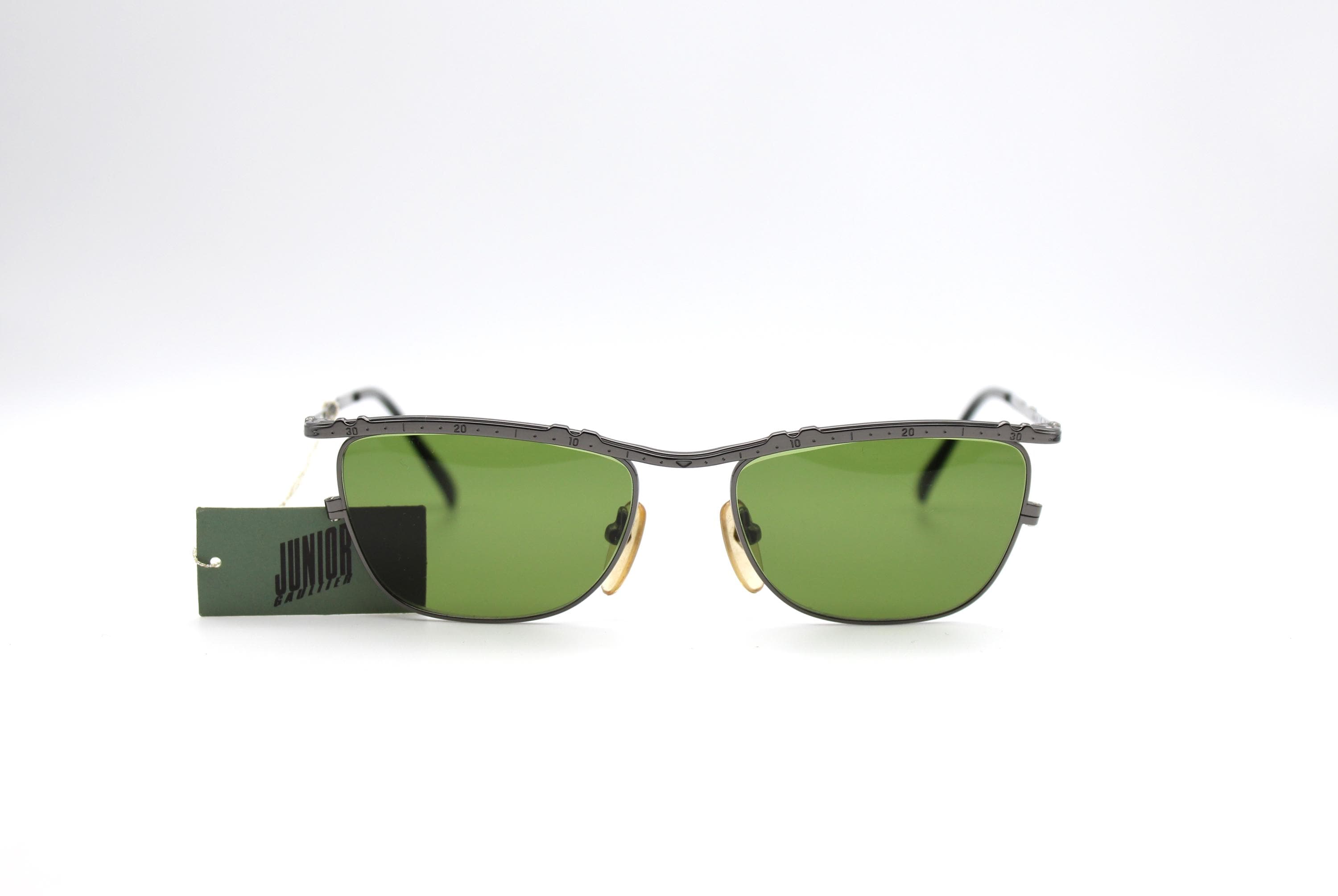 Lunettes De Soleil Vintage Junior Gaultier 58-0275 - Monture Or/marron Ronde - Très Bon état