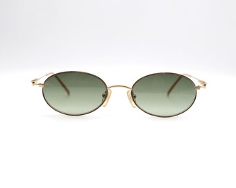 Vintage Sunglasses Escada E002 B47 Oval steampunk glasses Made in France NOS