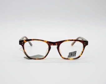 Vintage Eyewear frame Junior Gaultier 57-0073 authentic and rare square glasses wiht demo lenses Made in Japan New Old Stock