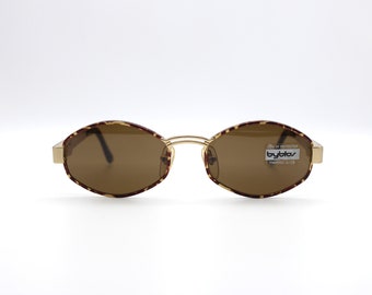 Gafas de sol Byblos vintage mod. B 599 S, Rombo Steampunk Hecho en Italia NOS