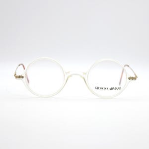 Vintage Eyeglasses Giorgio Armani 365 191 round frame Made in Italy New Old Stock