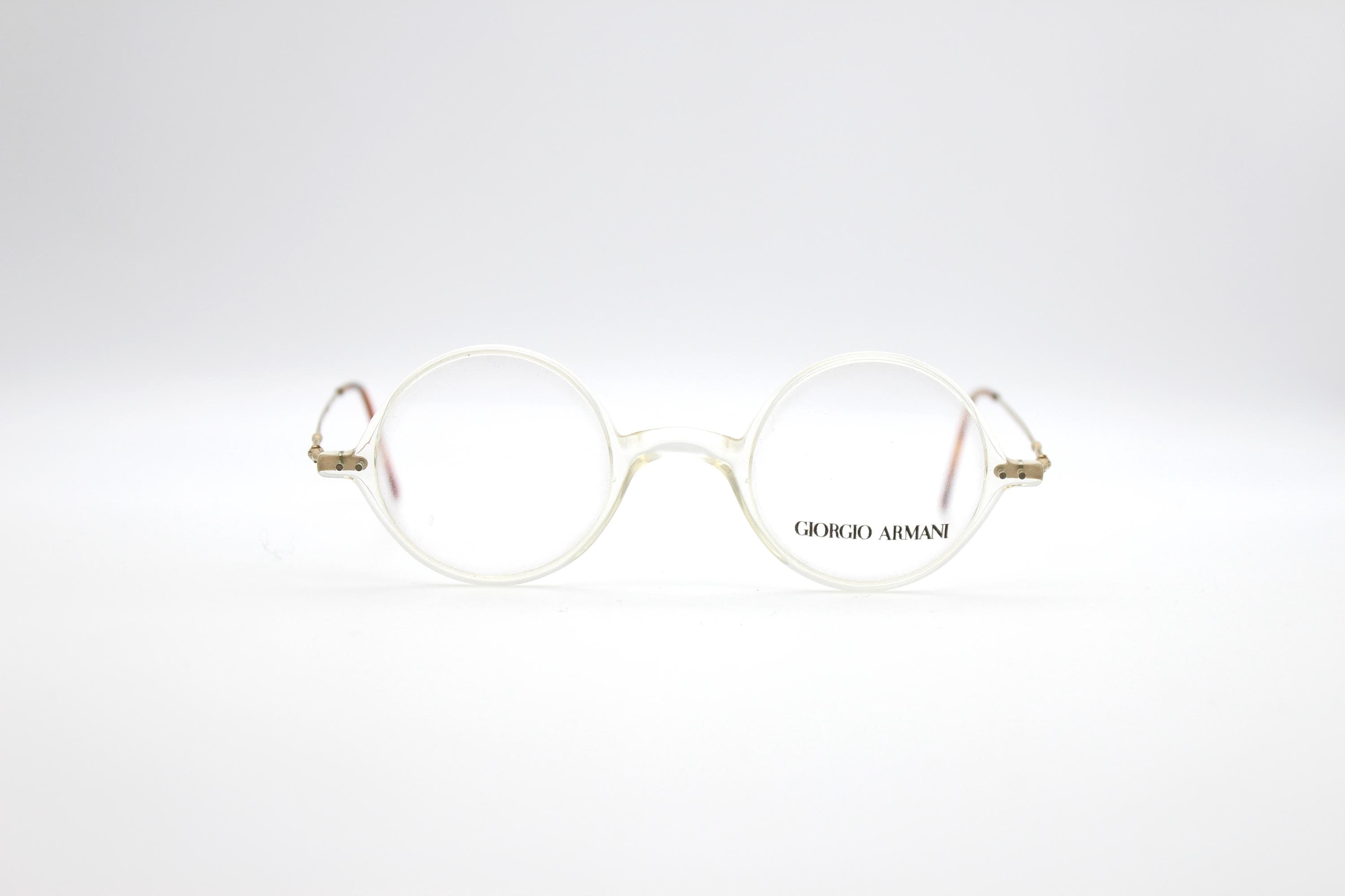 Vintage Eyeglasses Giorgio Armani 365 191 Round Frame Made in