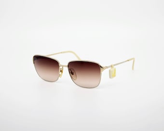 Vintage Sunglasses Viennaline Deluxe 1477 Gt Gold Plated by Optyl Square Metal authentic and rare sunglassese Made in Germany NOS