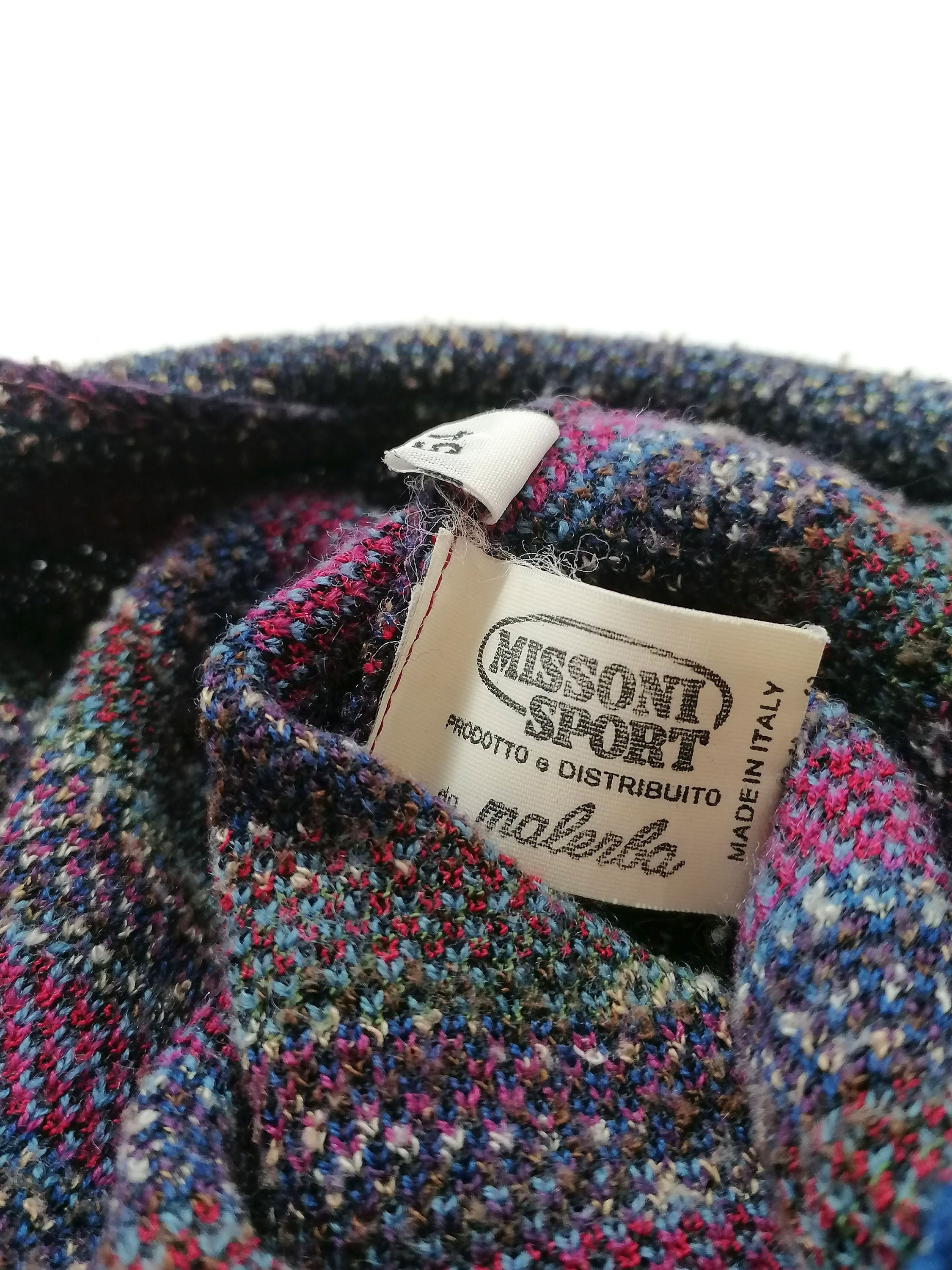 Cardigan Missoni Sport Vintage Wool Sweater, Made in Italy Knitted