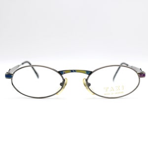 Vintage eyeglasses Taxi A1 C -02 by Casanova Steampunk Oval Made in Italy by Lastes NOS