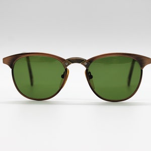 Vintage Sunglasses Jean Paul Gaultier 57 0175 rare Clubmaster square metal, Steampunk Hand Made in Japan New Old Stock