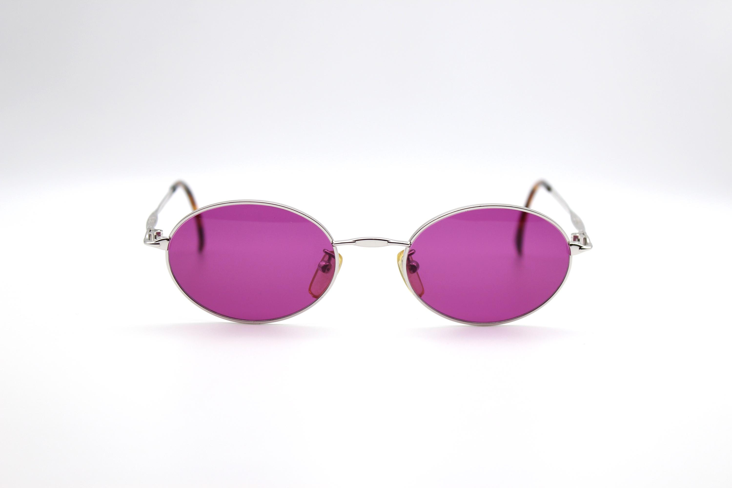 Vintage Sunglasses Versus Mod. F76 Col. 26M Oval Steampunk Made in Italy New Old Stock