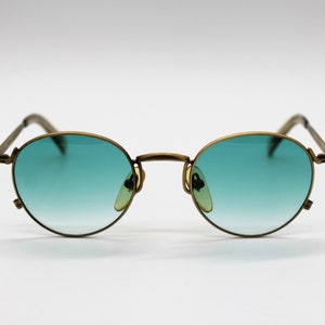 Vintage Sunglasse Jean Paul Gaultier 57 1171 pantos round metal glasses Made in Japan New Old Stock