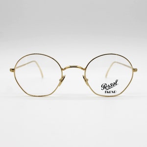 Vintage Eyeglasses Persol Ratti Trend mod. Jod pantos Round metal frame - Made in Italy New Old Stock - including Persol case