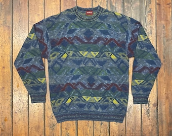 Missoni Example Vintage Cotton Sweater, Made in Italy Knitted Multicolor