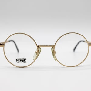 Vintage Eyewear  Gianfranco Ferrè GFF 25 round metal frame with original lenses Made in Italy New Old Stock