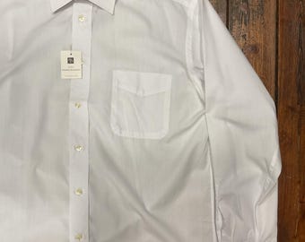 Chemise Homme Pierre Balmain Blanche Vintage 1980 Taille M (42) - Coton, Made In France, Très Bon état