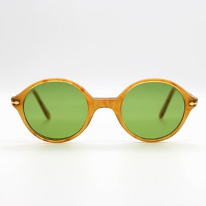 Vintage Sunglasses Persol Ratti 47 - 69 Meflecto Round Hand Made in Italy NEW OLD STOCK