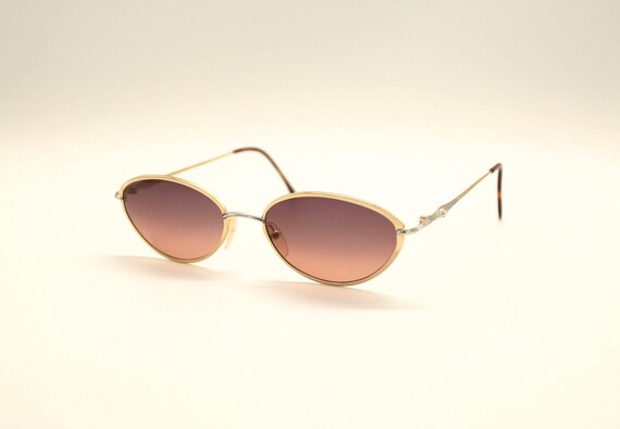 Vintage Sunglasses Escada E002 B47 Oval steampunk… - image 3